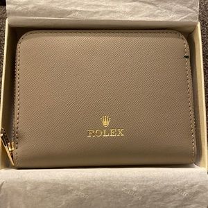 New NIB ROLEX wallet card holder with zipper